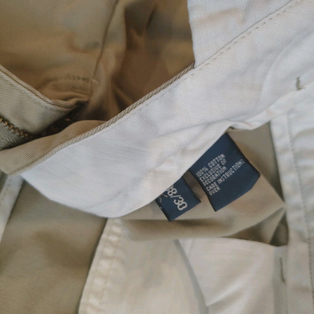Polo Ralph Lauren Ethan Pant Mens 38x30 Khaki Pleated  Pants Cotton Casual Chino - Picture 7 of 16